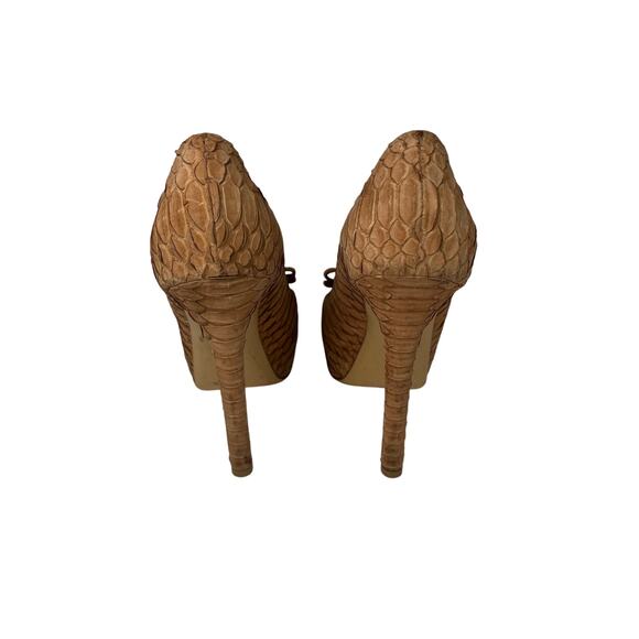 Salvatore Ferragamo Python Vara Bow Platform Pumps Size 6.5 - Picture 5 of 9